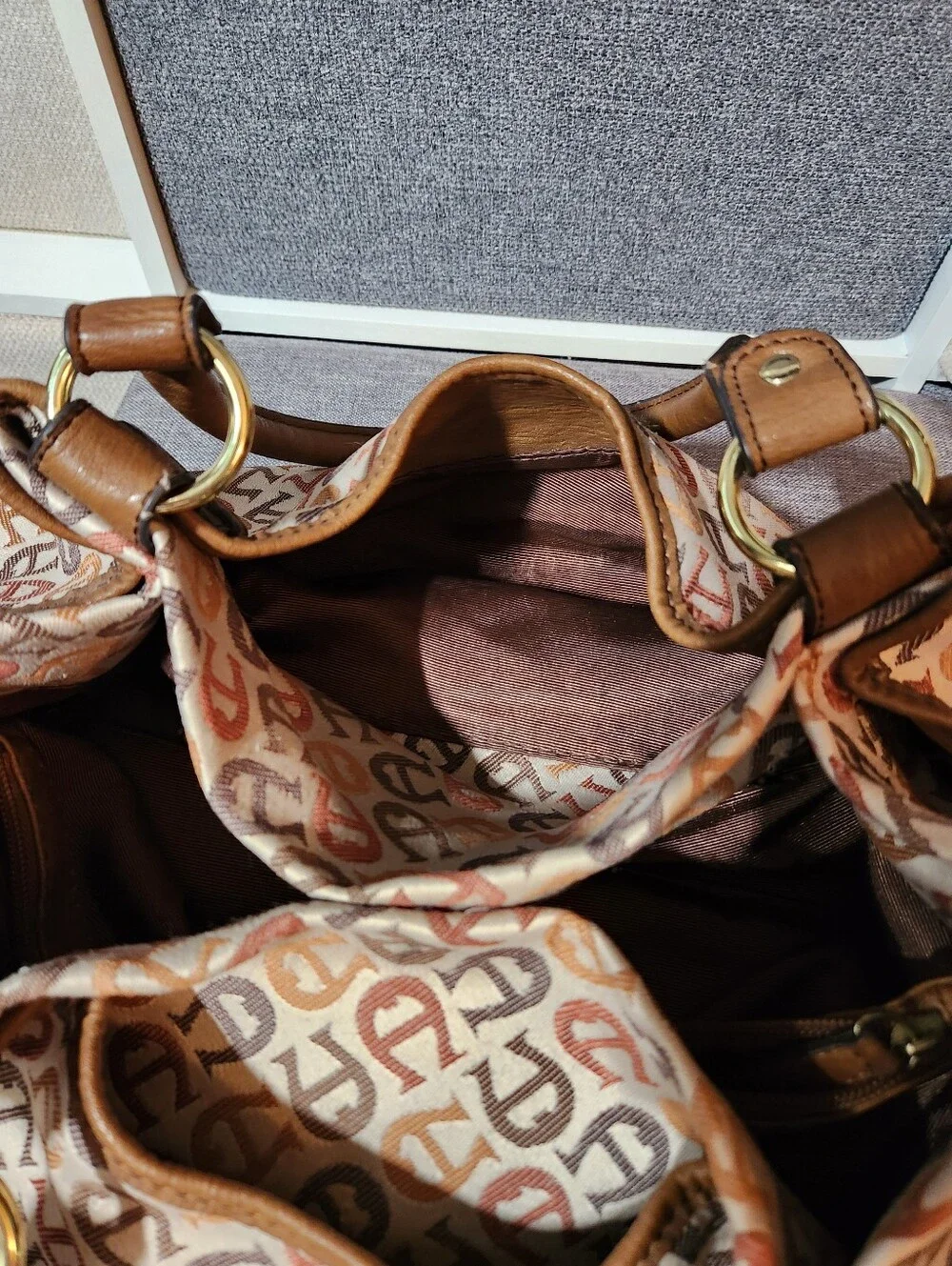 Etienne Aigner Vintage Signature Jacquard Satchel